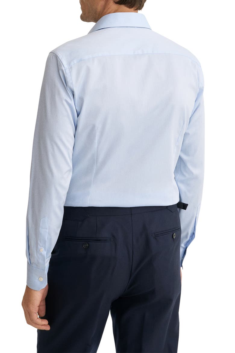 Contemporary Fit Cotton Twill Dress Shirt, Alternate, color, LIGHT BLUE