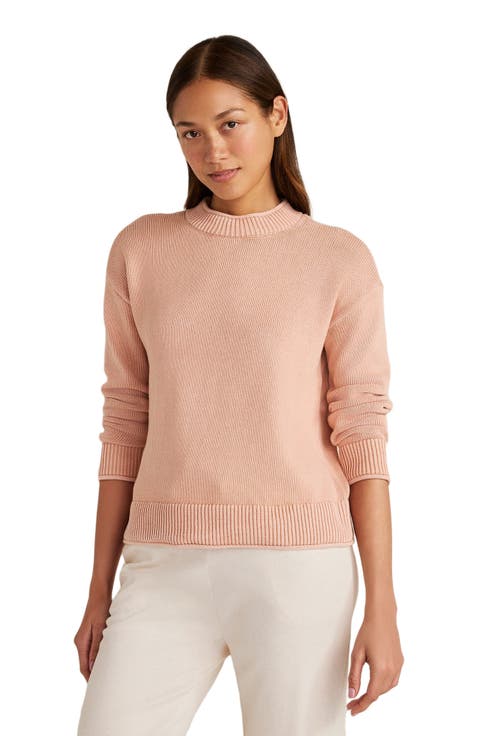 Garment-Dyed Organic Cotton Roll Neck Sweater