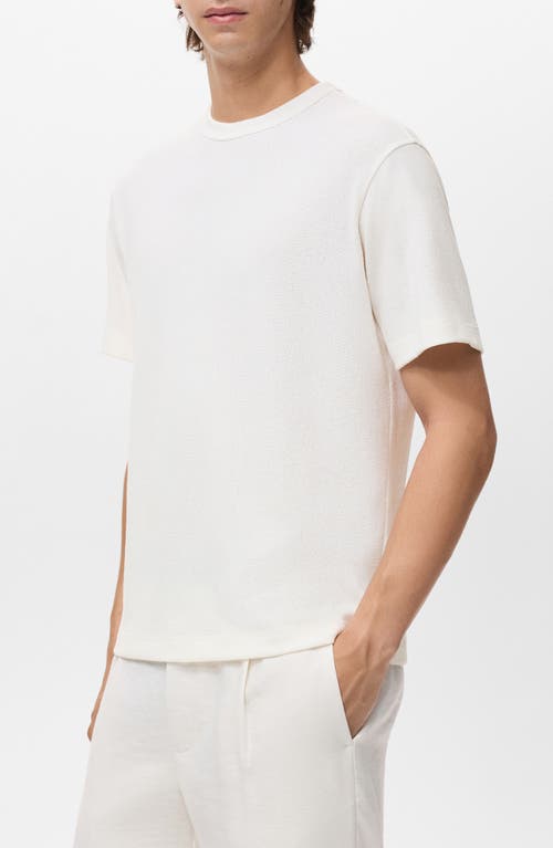 Mango Fine Knit T-shirt In White