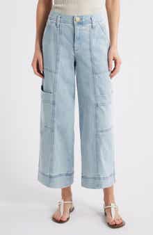 Wit & Wisdom Skyrise Cotton Crop Wide Leg Utility Pants