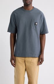 Carhartt Work In Progress Logo Pocket Cotton T-Shirt