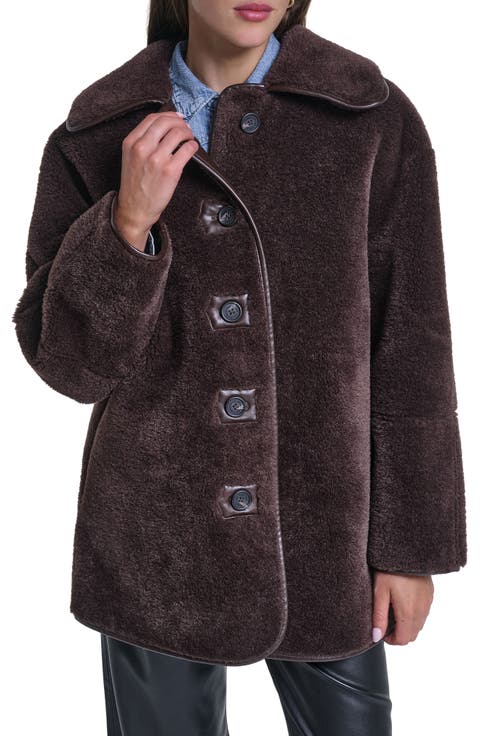 Reversible Faux Shearling Coat