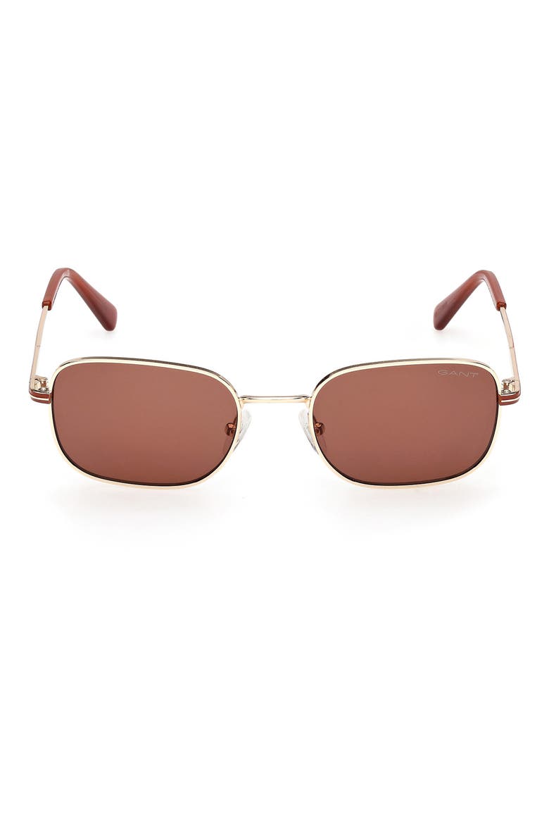 Rectangular Sunglasses, Main, color, GOLD / BROWN