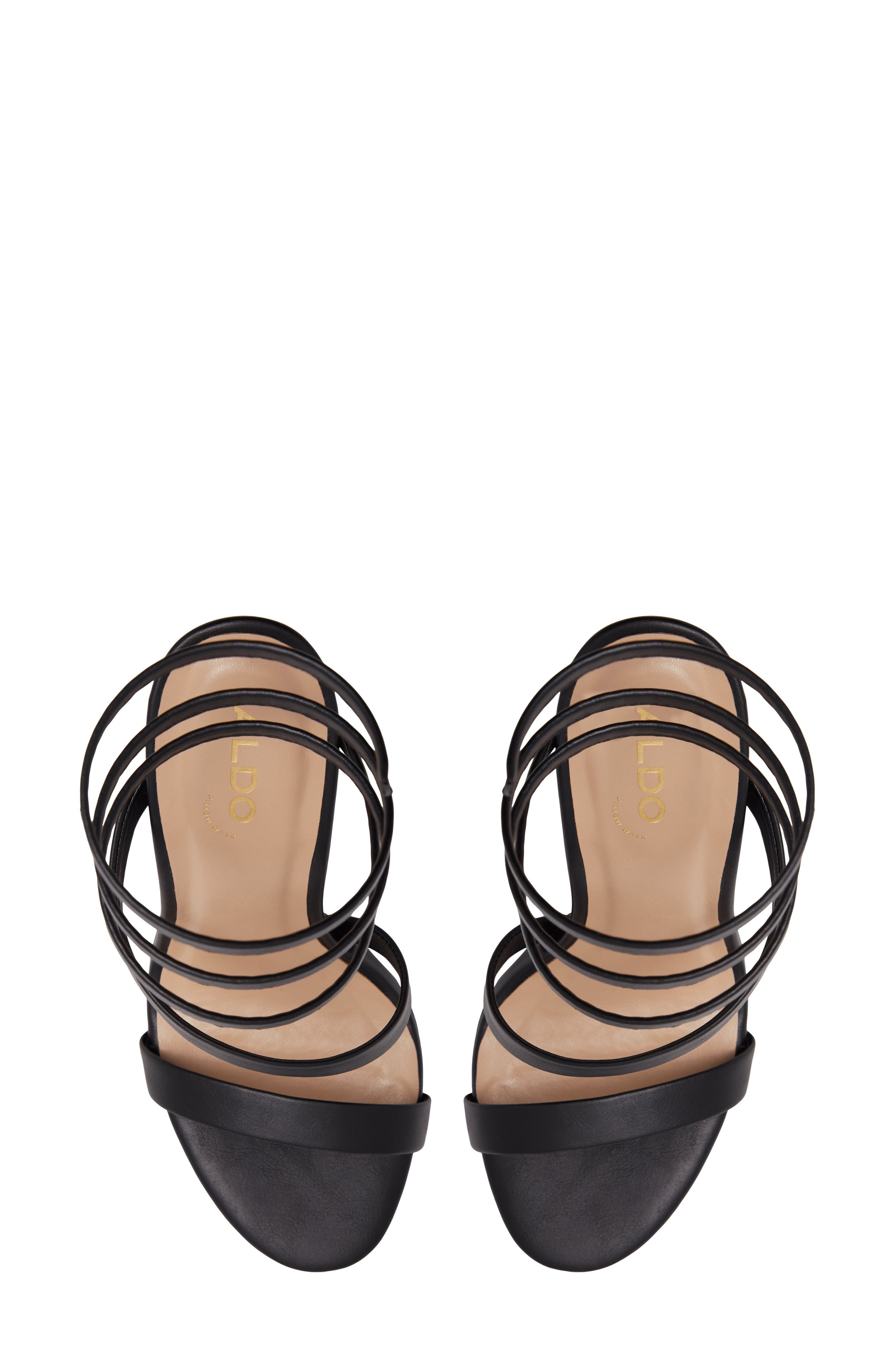ALDO Katswirl Ankle Wrap Platform Sandal, Alternate, color, 