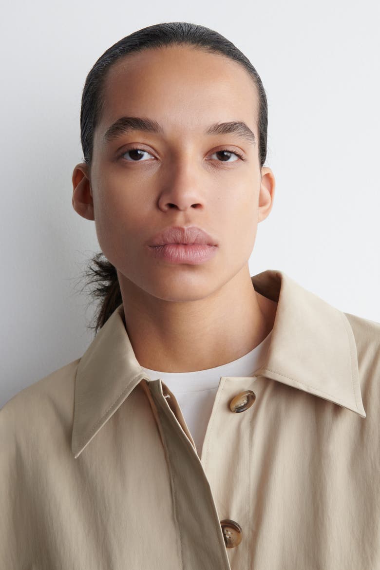 Cropped Trench Coat Cape, Alternate, color, LIGHT BEIGE