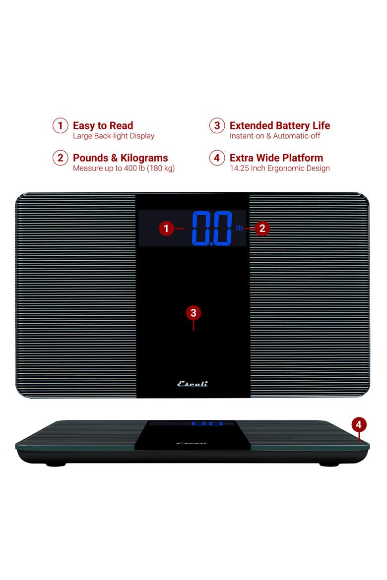Extra Wide Bathroom Scale, Alternate, color, Black/White
