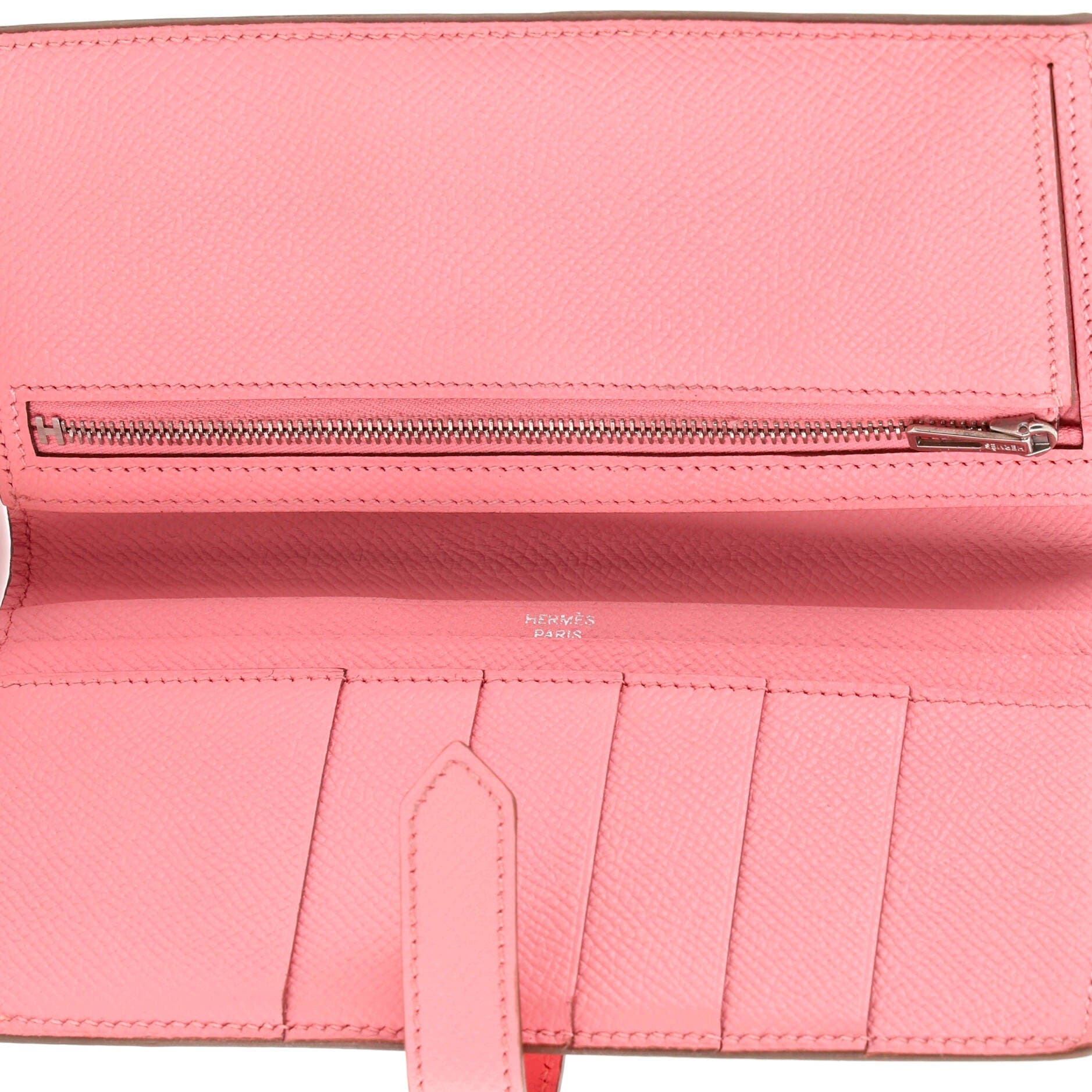 Pre-Owned Hermes Bearn Wallet Epsom Long, Alternate, color, Rose Confetti