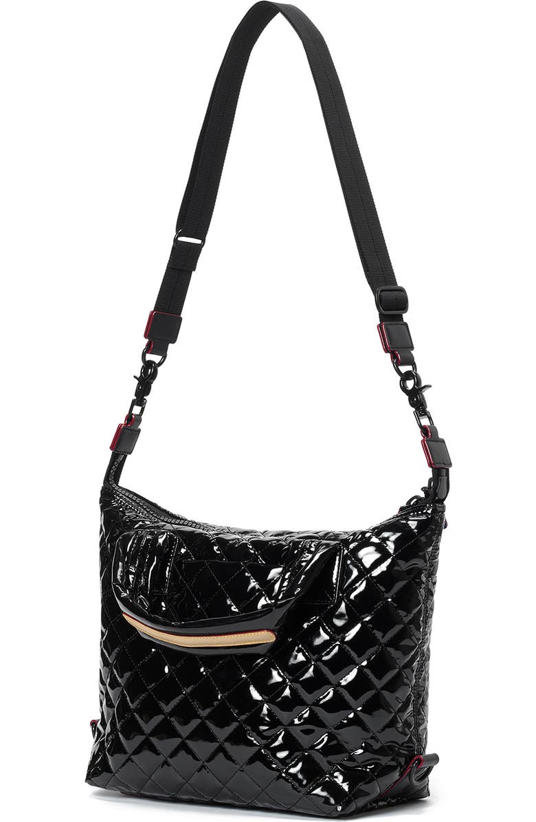 MZ Wallace Small Sutton Deluxe Tote, Alternate, color, Black Lacquer