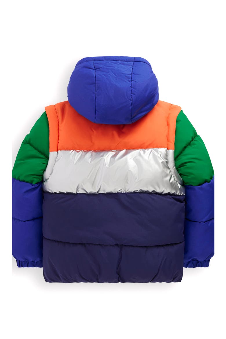 Kids' Reversible Fleece Hooded Jacket, Alternate, color, COLOR BLOCK