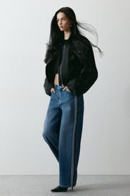 H&M Wide Regular Side-striped Jeans