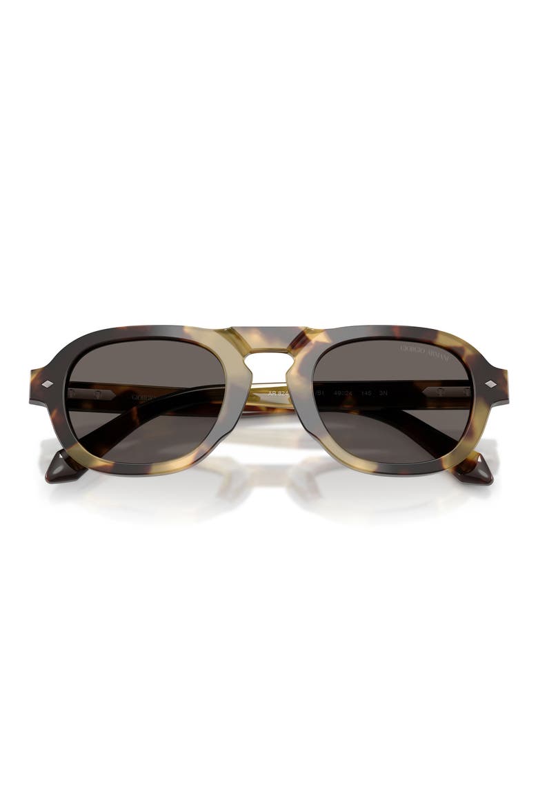 49mm Keyhole Pillow Sunglasses, Alternate, color, BROWN YELLOW HAVANA / GREY