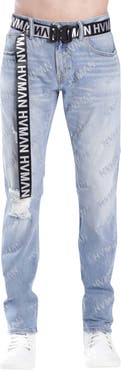 Cult of Individuality Strat Belted Super Skinny Jeans