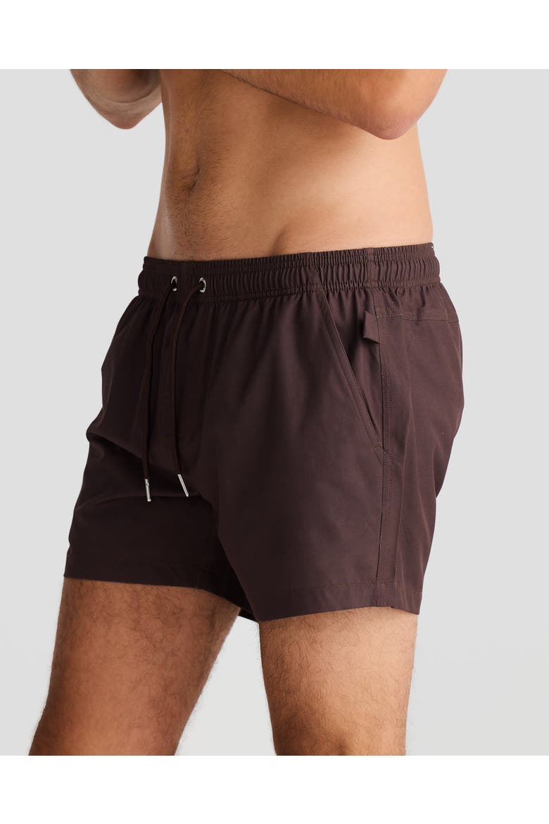 Rio Stretch Swim Short, Alternate, color, Chocolate Brown
