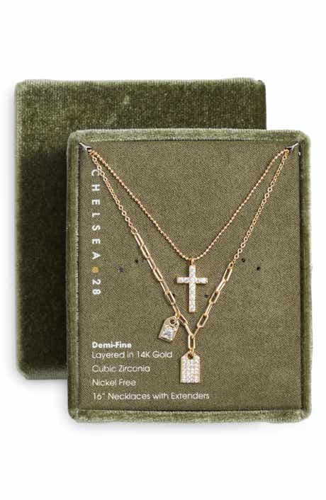 Chelsea28 Set of 2 Pendant & Charm Necklaces