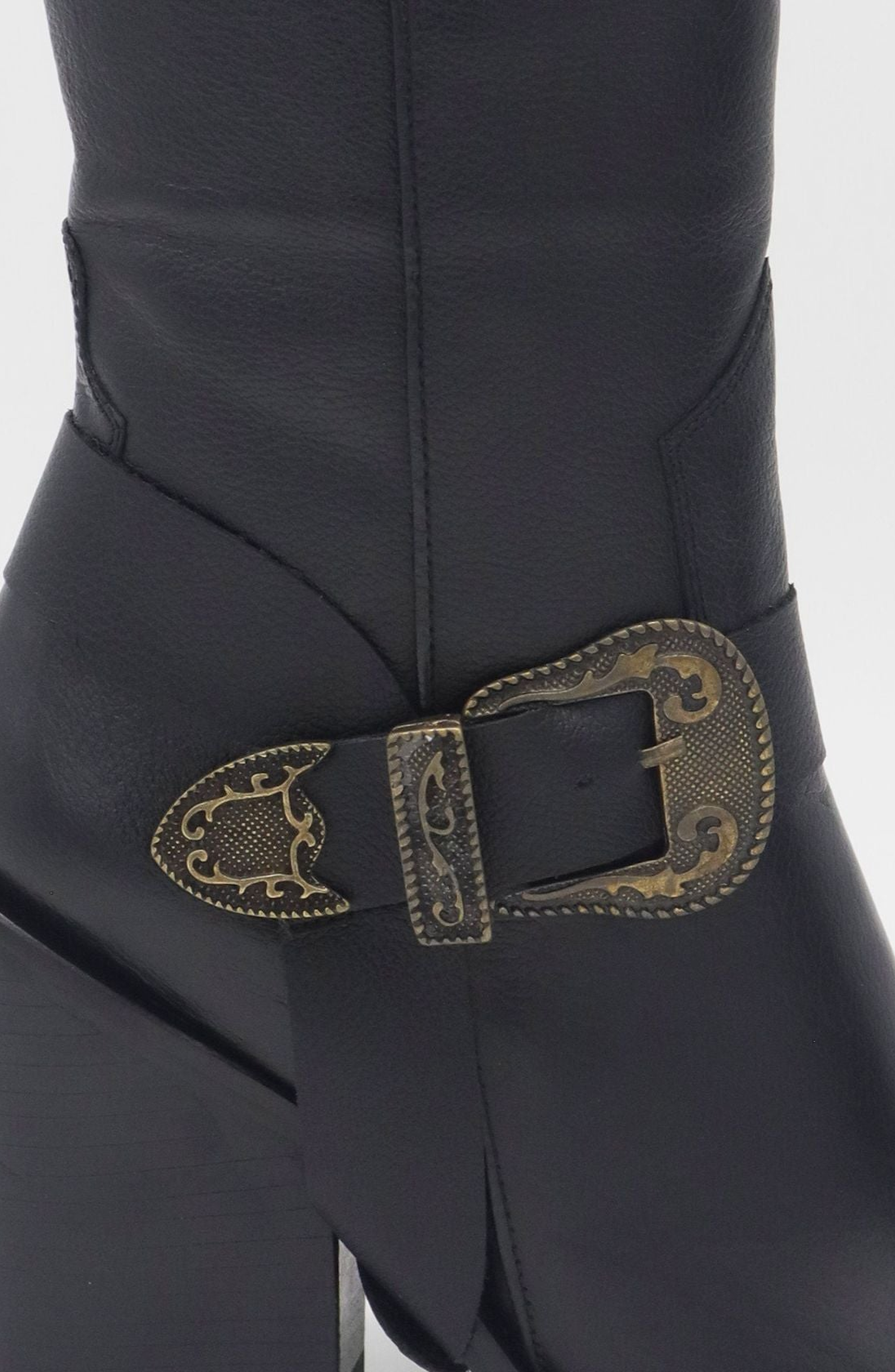 STIVALI NEW YORK Rodeo Western Leather Boots, Alternate, color, Black