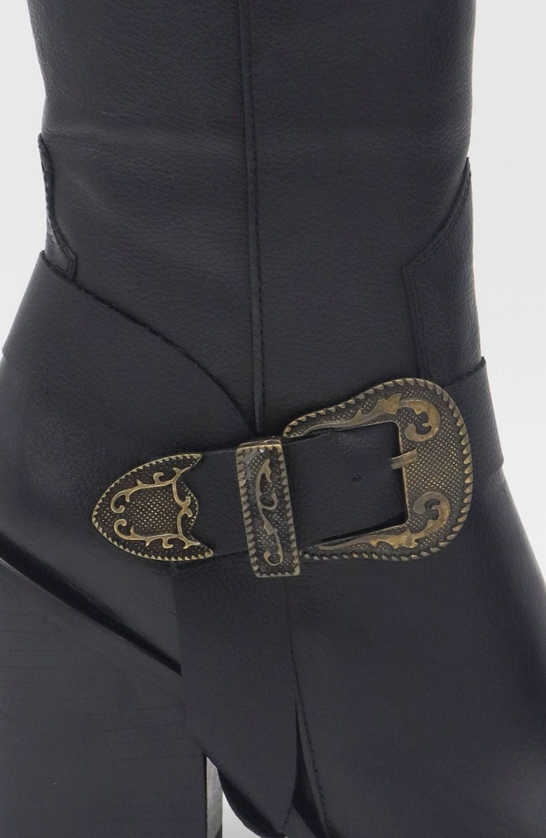 STIVALI NEW YORK Rodeo Western Leather Boots, Alternate, color, Black