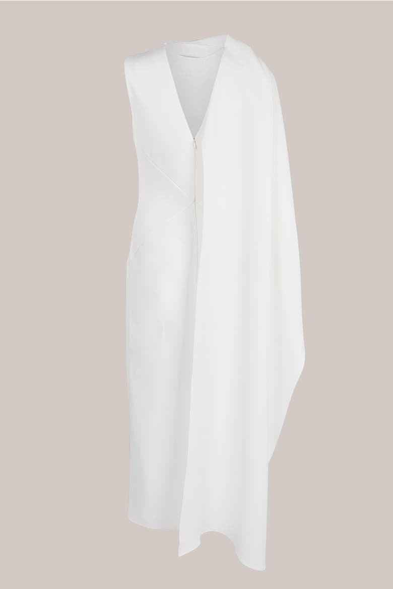 Edith Crepe Bridal Dress, Alternate, color, Ivory