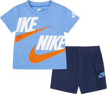 Logo Tee & Cargo Shorts 2-Piece Set