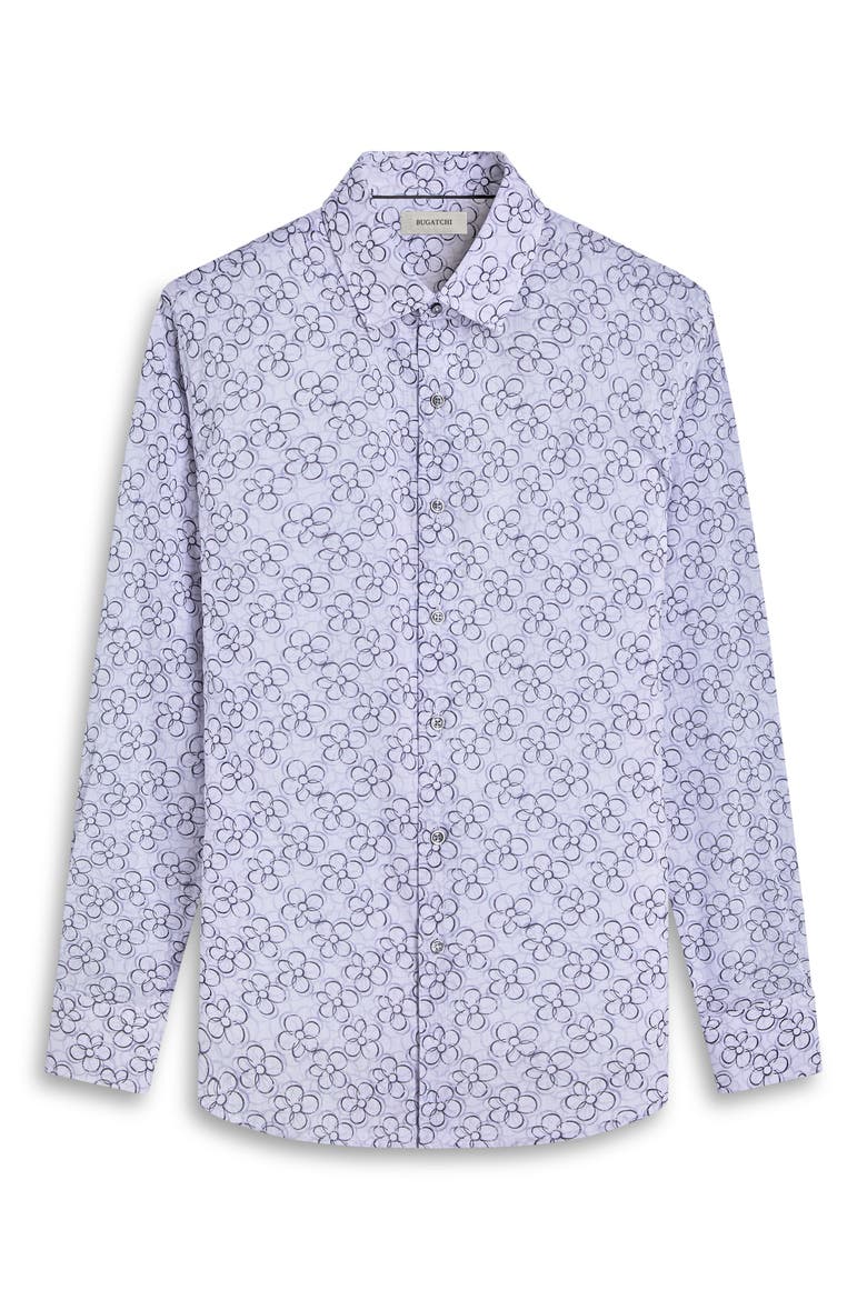 Julian Floral Cotton Button-Up Shirt, Alternate, color, PLATINUM