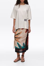 Bimba y Lola Positional Sun Midi Wrap Skirt