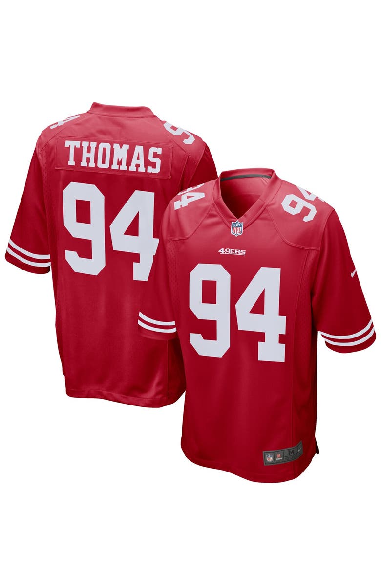 Nike Men's Nike Solomon Thomas Scarlet San Francisco 49ers Player Game Jersey, Alternate, color,