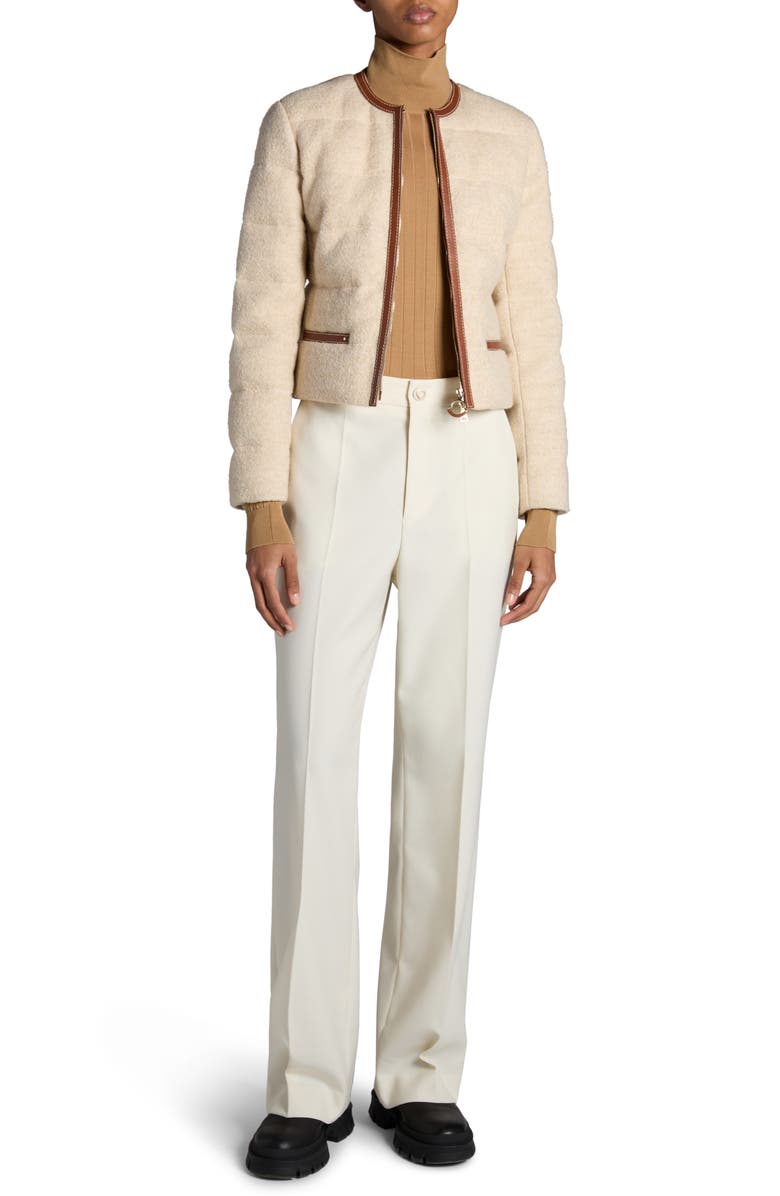 Moncler Serinde Bouclé & Quilted Down Jacket, Alternate, color, 