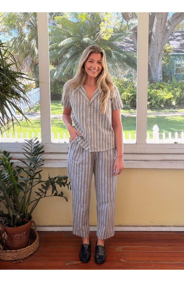 Ace & Jig Tasi Notched Collar Button-up Shirt, Alternate, color, Scribble