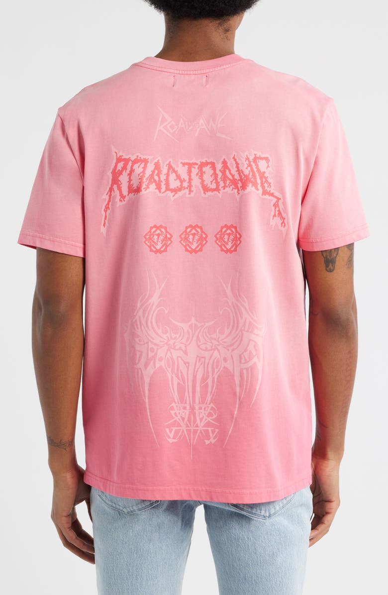 RtA Liam Pink Cyber Metal Logo Graphic T-Shirt, Alternate, color, Pink Cyber Metal
