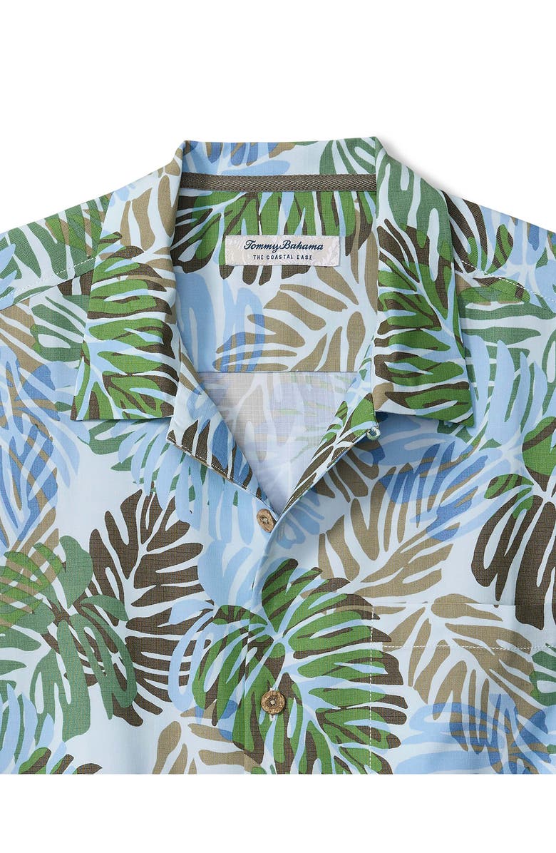 Tommy Bahama Coastal Ease Jade Jungle IslandZone<sup>®</sup> Camp Shirt, Alternate, color, Solitude