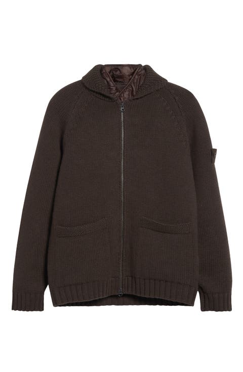 Ghost Cashmere Cardigan with Detachable Quilted Lining