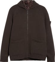Stone Island Ghost Cashmere Cardigan with Detachable Quilted Lining