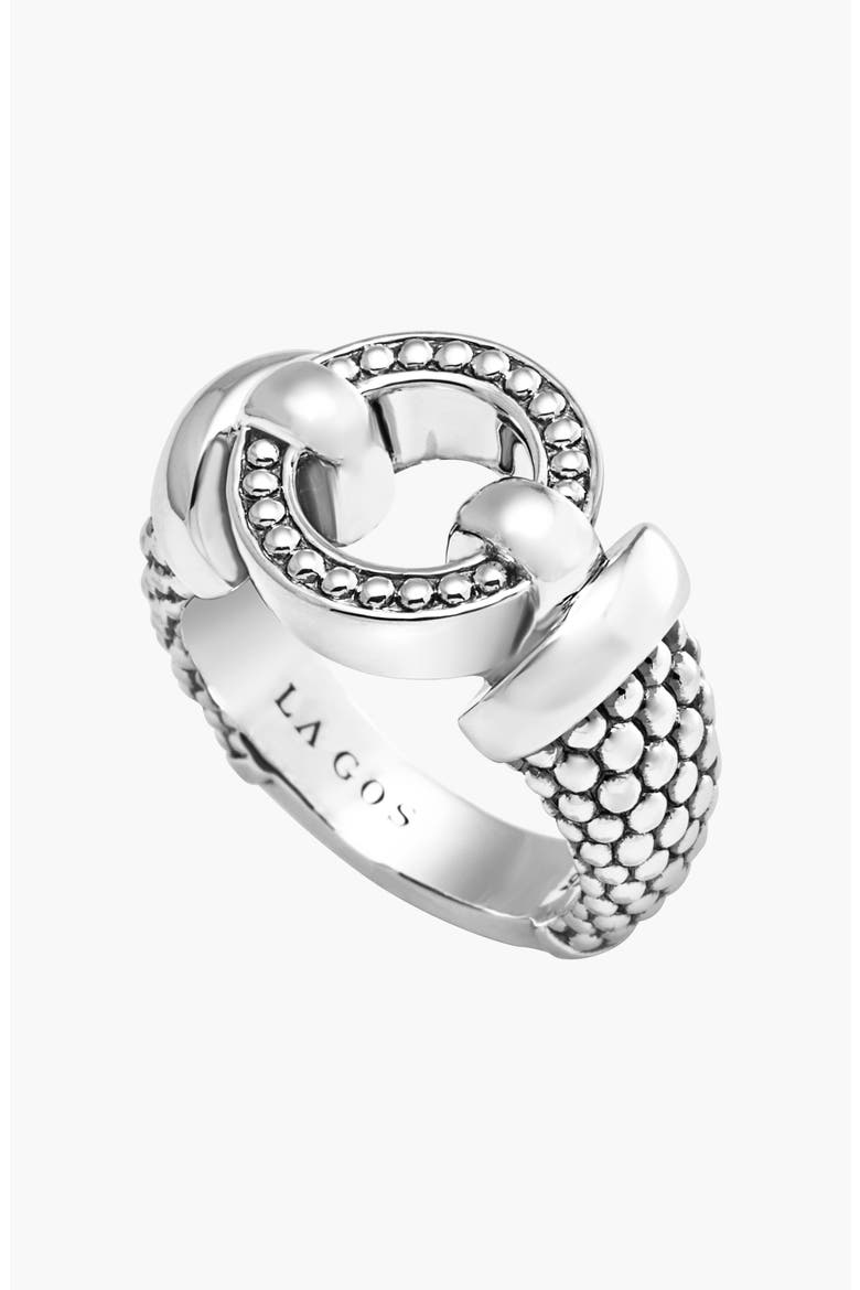Enso Caviar Ring, Main, color, SILVER