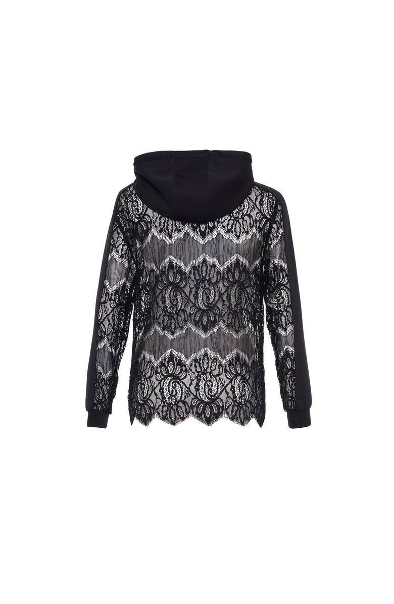 THEO The Label Calliope Lace Shrug Hoodie, Alternate, color,
