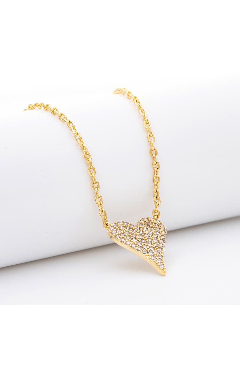 RIVKA FRIEDMAN Cubic Zirconia Elongated Heart Pendant Necklace, Alternate, color, Gold / Cz