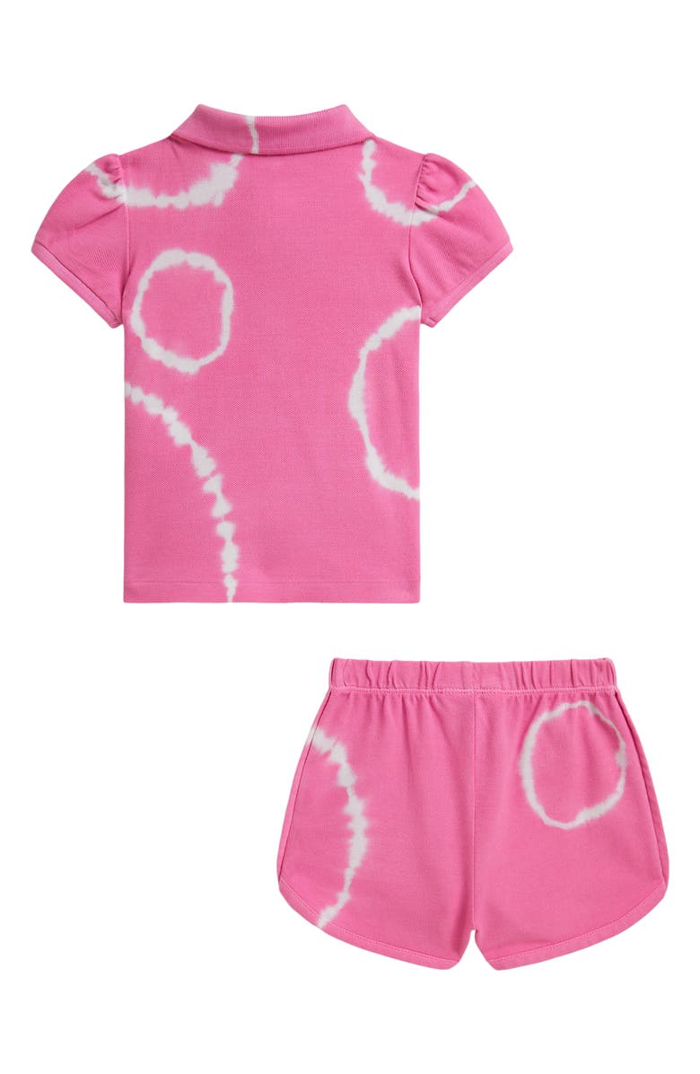 Ralph Lauren Stretch Mesh Polo & Shorts Set, Alternate, color, Dalia Pink Tie Dye