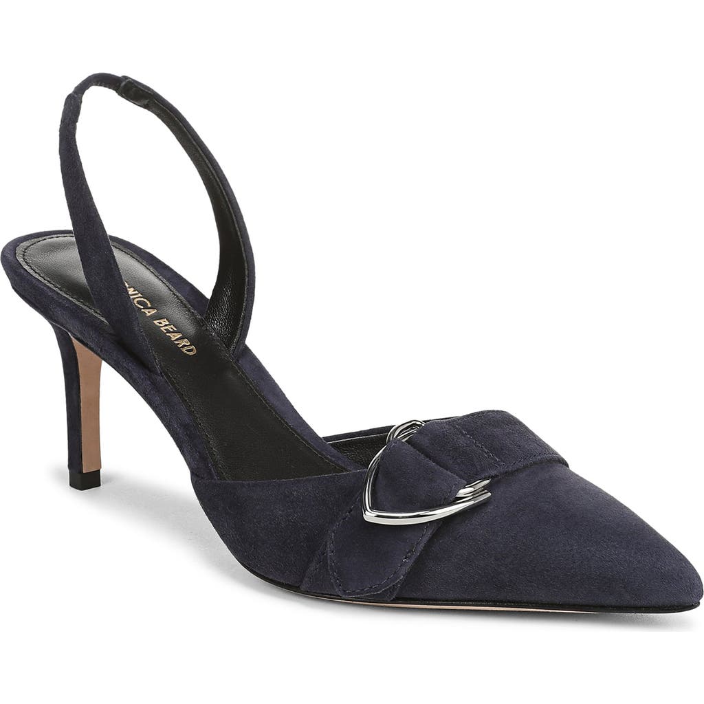 Veronica Beard Loralyn Slingback Pointed Toe Pump In Animal Print