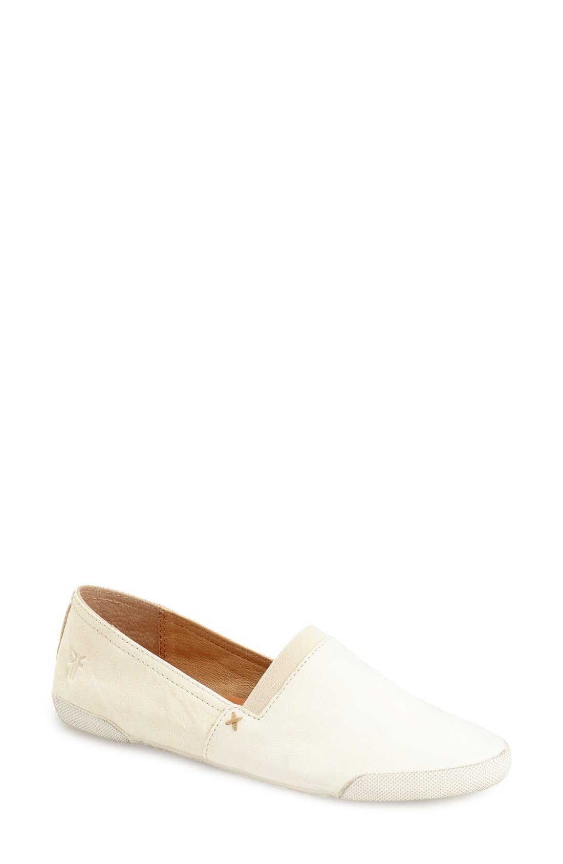 Frye Melanie Slip-On Flat, Main, color, White - Lyra