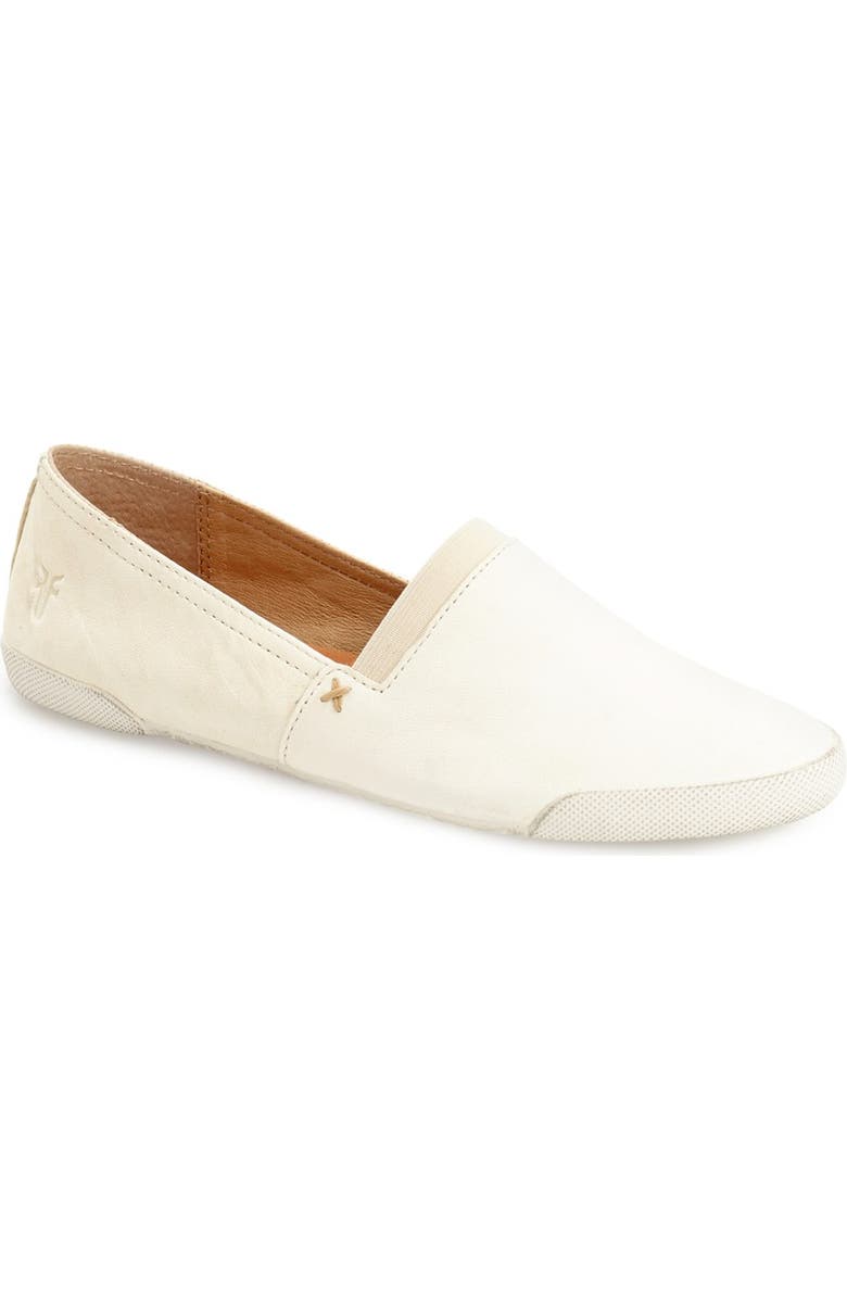 Frye Melanie Slip-On Flat, Main, color, White - Lyra