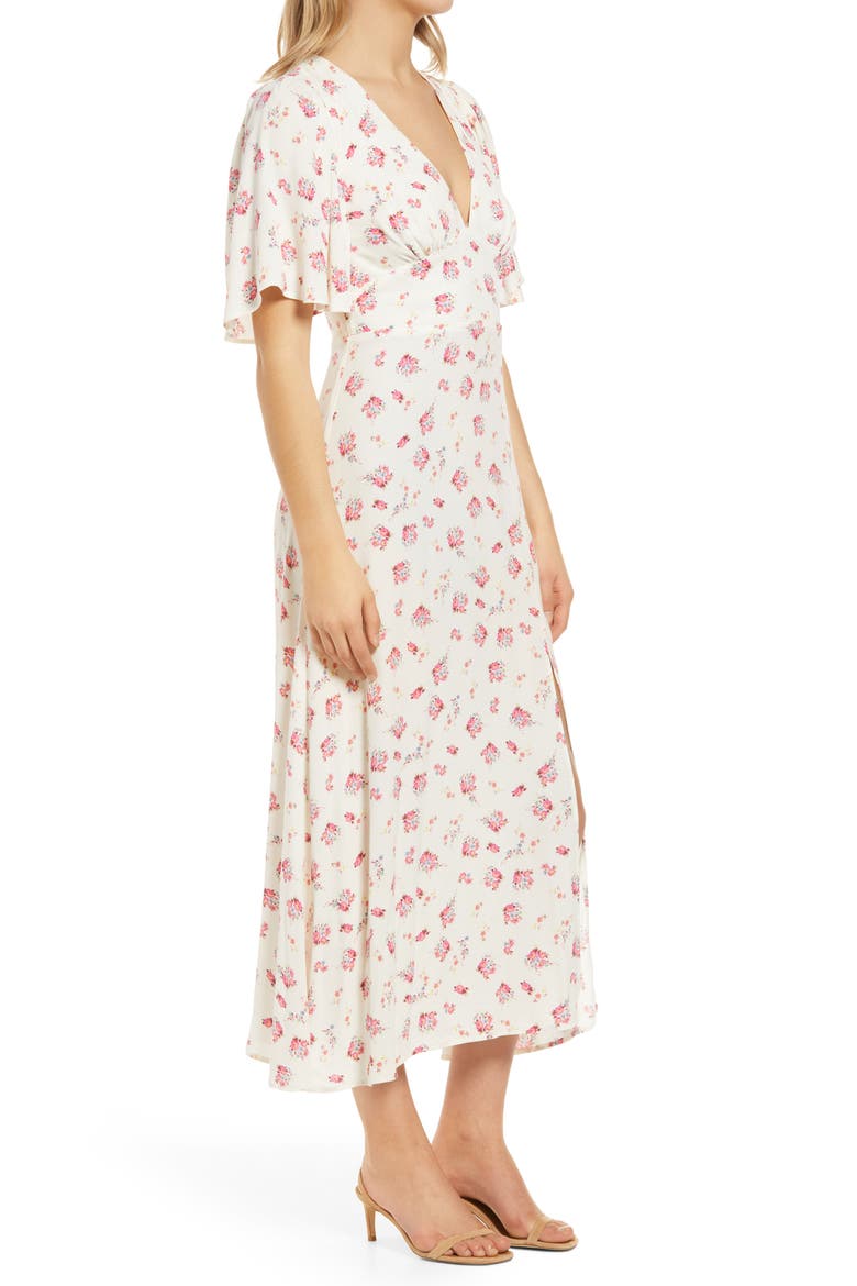 Zelda Open Back Midi Dress, Alternate, color, BLANC BLUSH FLORAL