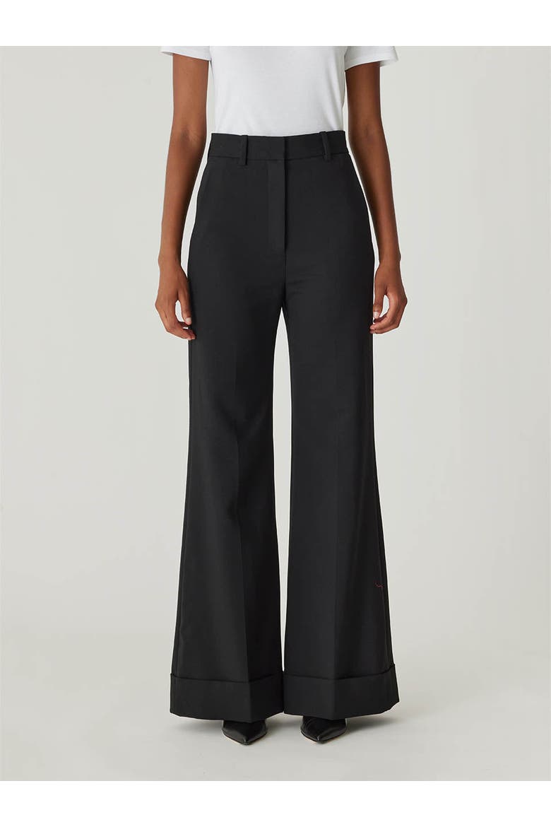 Refined Suiting Wide Leg Trouser, Alternate, color, BLACK