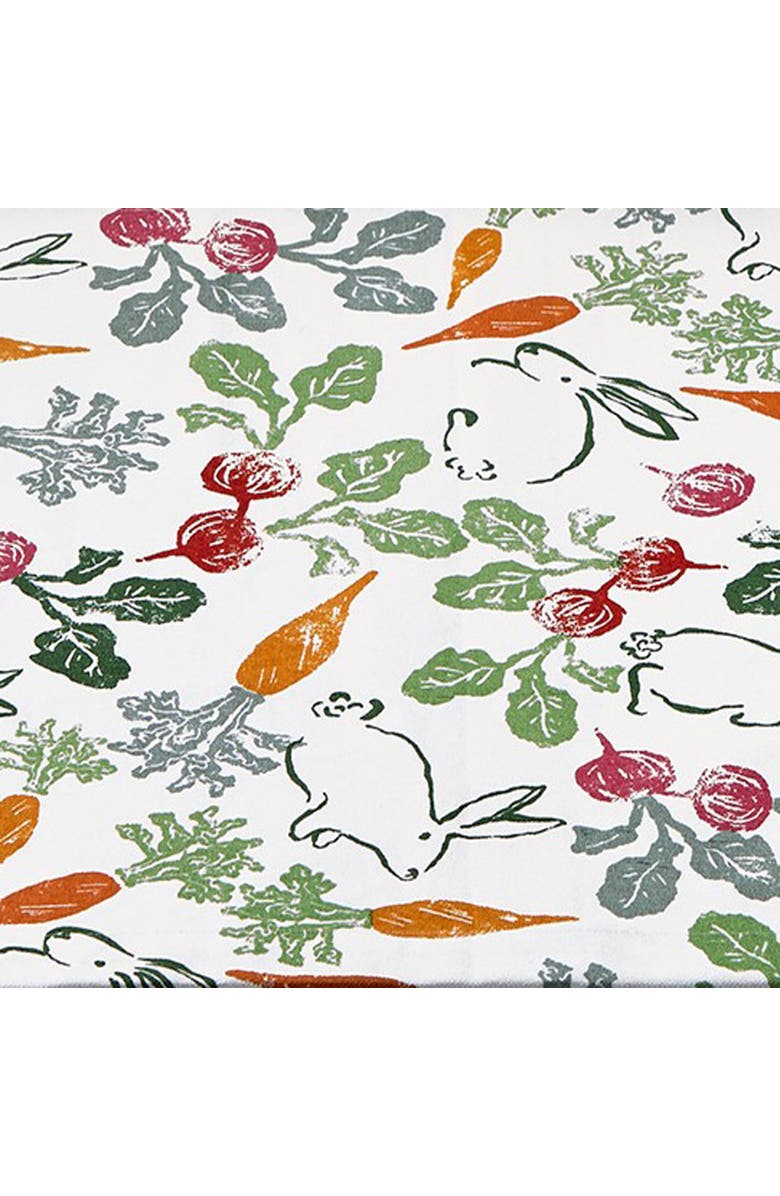 tag Veggie Bunny Radish Carrot Print Cotton Table Runner Decor, Alternate, color, Multicolored