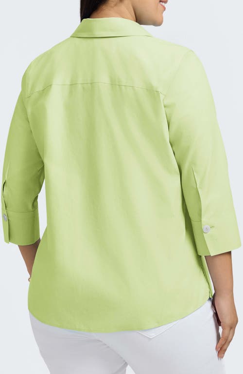 Foxcroft Paityn Button-up Shirt In Pistachio