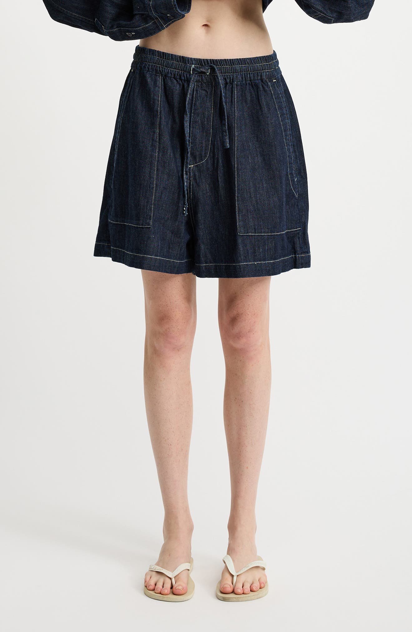 DENIMIST Relaxed Denim Utility Shorts