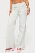EDIKTED Sequin Foldover Sweatpants