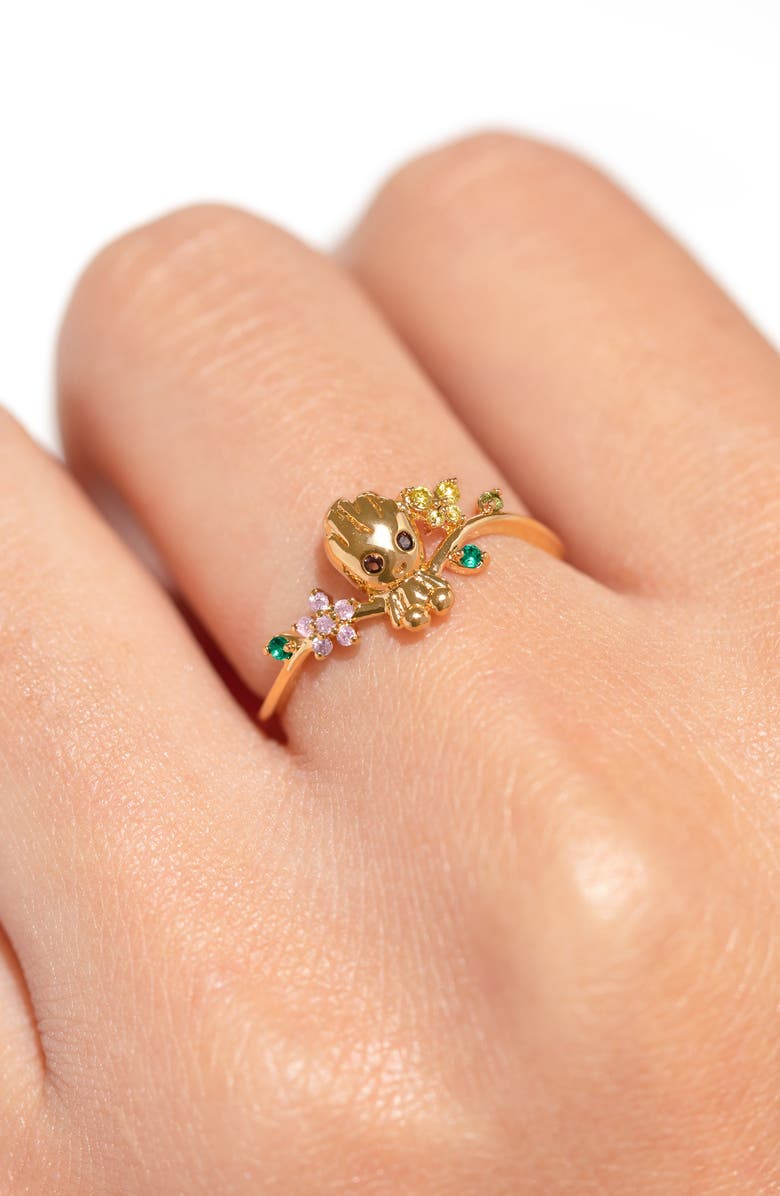 Girls Crew Marvel<sup>®</sup> Guardians of the Galaxy<sup>™</sup> Groot Adjustable Ring, Alternate, color, Gold