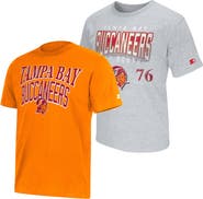 STARTER Men's Starter  Orange/Heather Gray Tampa Bay Buccaneers Two-Pack Throwback Logo T-Shirt Set