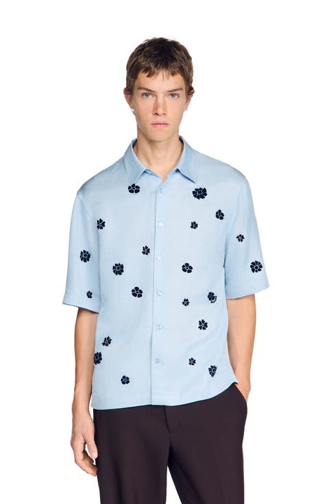 Loose-fit floral shirt