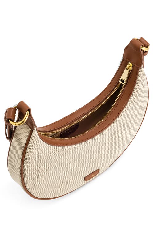 Jw Pei Carly Canvas Saddle Shoulder Bag In Beige