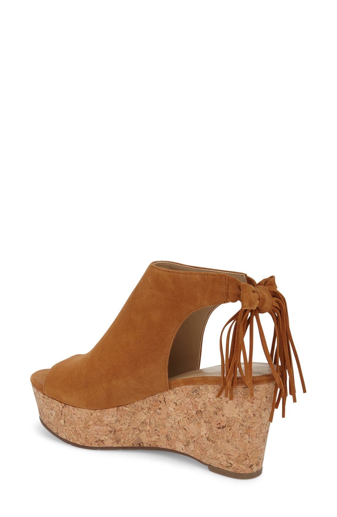 'Sueann' Platform Wedge Sandal, Alternate, color, COGNAC SUEDE