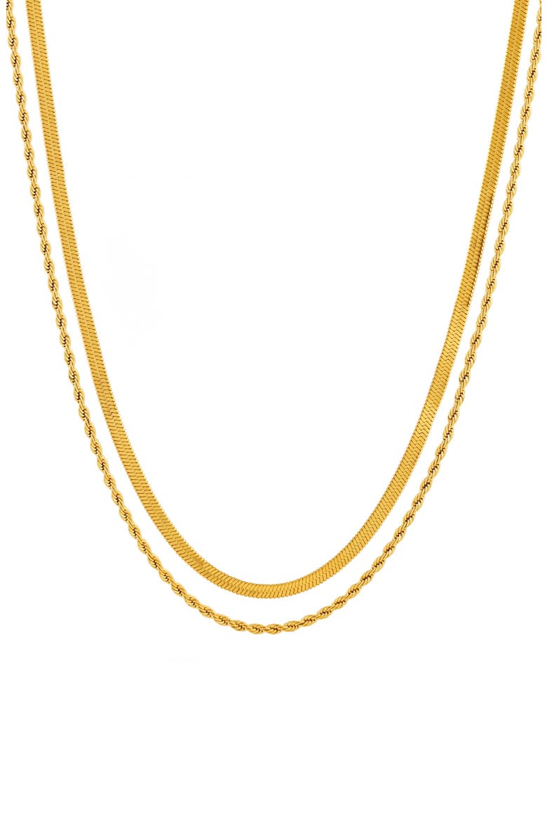 Ios Layered Necklace, Main, color, Gold